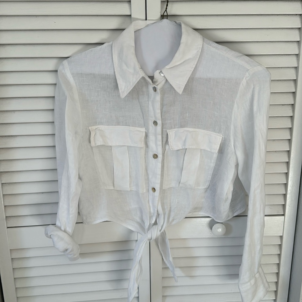 Zara Crop White Top